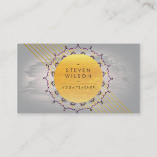 Yoga Teacher Mandala Decorative Holistic Massage Visitekaartje