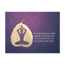 Yoga Teacher Meditation Pose Bodhi Leaf Cut Quotes