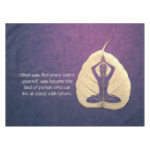 Yoga Teacher Meditation Pose Bodhi Leaf Cut Quotes Tafelkleed (Voorkant (Horizontaal))