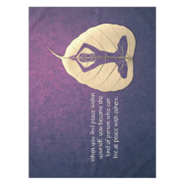 Yoga Teacher Meditation Pose Bodhi Leaf Cut Quotes Tafelkleed