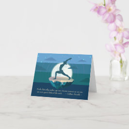 Yoga Teacher Meditation Pose Floating Island Quote Kaart