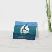 Yoga Teacher Meditation Pose Floating Island Quote Kaart (Voorkant)