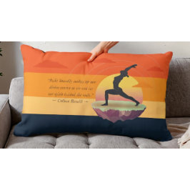 Yoga Teacher Meditation Pose Floating Island Quote Kussen