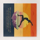 Yoga Teacher Meditation Pose Floating Island Quote Legpuzzel (Horizontaal)