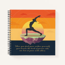 Yoga Teacher Meditation Pose Floating Island Quote Notitieboek