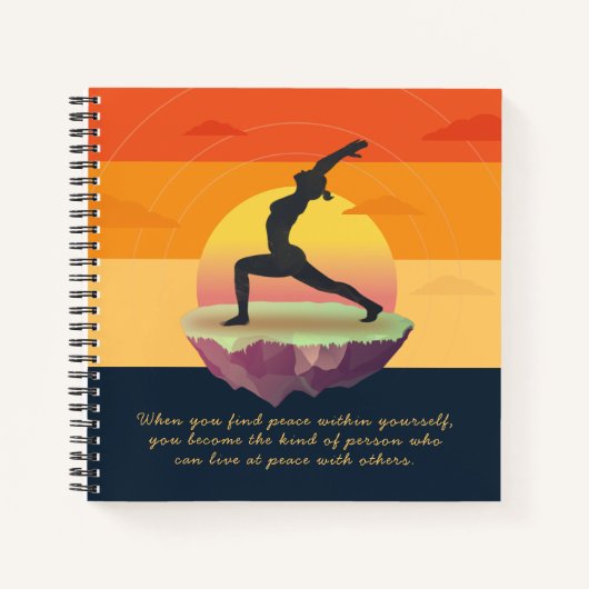 Yoga Teacher Meditation Pose Floating Island Quote Notitieboek (Voorkant)