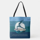 Yoga Teacher Meditation Pose Floating Island Quote Tote Bag (Voorkant)
