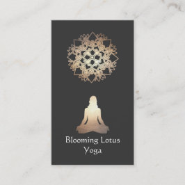 Yoga Teacher Meditation Pose Gold Lotus Visitekaartje