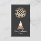 Yoga Teacher Meditation Pose Gold Lotus Visitekaartje (Voorkant)