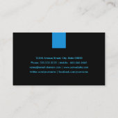 Yoga Teacher Modern Aqua Blue Visitekaartje (Achterkant)