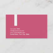 Yoga Teacher-Modern Stripe Plain Pink Girly Visitekaartje (Achterkant)