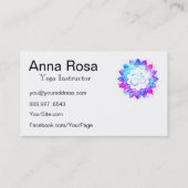 *~* Yoga Teacher OM Aum Instructor LotusMandala Visitekaartje (Achterkant)