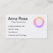 *~* Yoga Teacher OM Aum Instructor Mandala Lotus Visitekaartje (Achterkant)