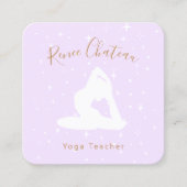 Yoga Teacher, one Legged King Pigeon Pose Square B Vierkante Visitekaartje (Voorkant)