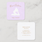 Yoga Teacher, one Legged King Pigeon Pose Square B Vierkante Visitekaartje (Voorkant / Achterkant)