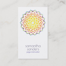 Yoga Teacher Radiance Rainbow Mandala Art Visitekaartje