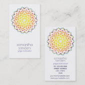 Yoga Teacher Radiance Rainbow Mandala Art Visitekaartje (Voorkant / Achterkant)