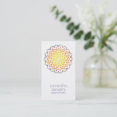 Yoga Teacher Radiance Rainbow Mandala Art Visitekaartje (Staand voorkant)