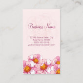 Yoga Teacher - Roze Boutique Flowers Visitekaartje (Achterkant)