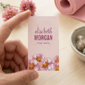 Yoga Teacher - Roze Boutique Flowers Visitekaartje