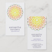 Yoga Teacher Shining Rainbow Mandala Visitekaartje (Voorkant / Achterkant)