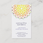 Yoga Teacher Shining Rainbow Mandala Visitekaartje (Achterkant)