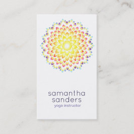 Yoga Teacher Shining Rainbow Mandala Visitekaartje