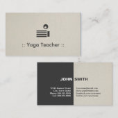 Yoga Teacher Simple Elegant Professional Visitekaartje (Voorkant / Achterkant)