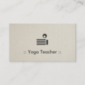 Yoga Teacher Simple Elegant Professional Visitekaartje (Voorkant)