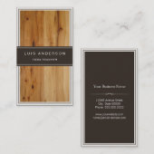 Yoga Teacher - Stylish Wood Texture Visitekaartje (Voorkant / Achterkant)