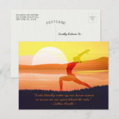 Yoga Teacher Sun Salutation Half Moon Pose Quottes Briefkaart (Voorkant / Achterkant)