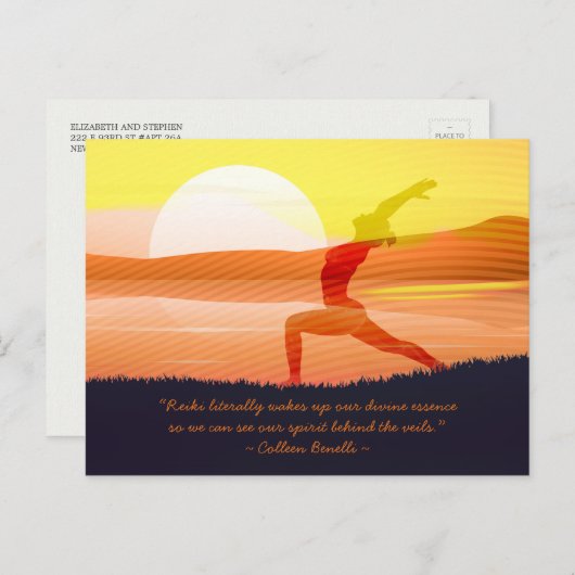 Yoga Teacher Sun Salutation Half Moon Pose Quottes Briefkaart (Voorkant / Achterkant)