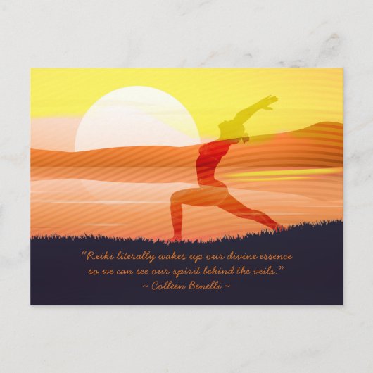 Yoga Teacher Sun Salutation Half Moon Pose Quottes Briefkaart (Voorkant)