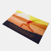 Yoga Teacher Sun Salutation Half Moon Pose Quottes Deurmat (Schuin)