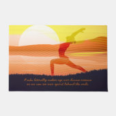 Yoga Teacher Sun Salutation Half Moon Pose Quottes Deurmat (Voorkant)