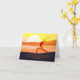 Yoga Teacher Sun Salutation Half Moon Pose Quottes Kaart