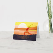 Yoga Teacher Sun Salutation Half Moon Pose Quottes Kaart (Voorkant)