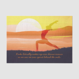 Yoga Teacher Sun Salutation Half Moon Pose Quottes Tissuepapier