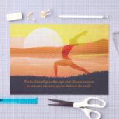 Yoga Teacher Sun Salutation Half Moon Pose Quottes Tissuepapier (Craft)