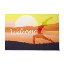 Yoga Teacher Sun Salutation Half Moon Pose Welcome