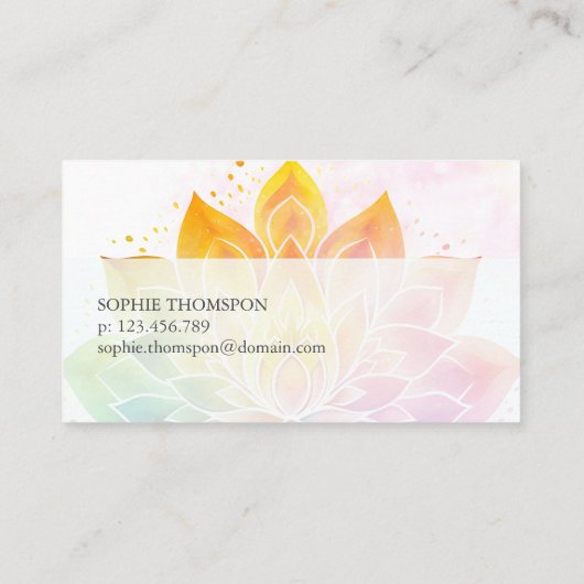 Yoga teacher visitekaartje (Achterkant)