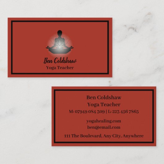 Yoga Teacher Visitekaartje (Voorkant / Achterkant)