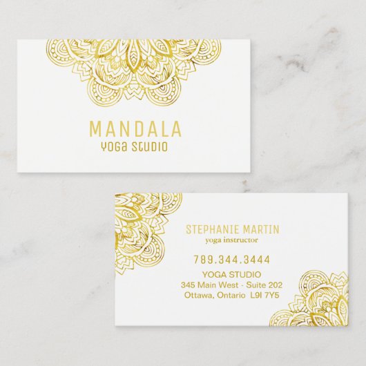 Yoga Teacher Visitekaartjes (Voorkant / Achterkant)