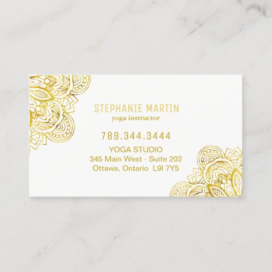Yoga Teacher Visitekaartjes (Achterkant)
