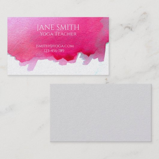 Yoga Teacher Yoga Instructor genezing meditatie Visitekaartje (Voorkant / Achterkant)