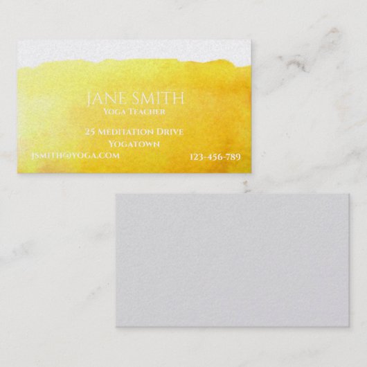 Yoga Teacher Yoga Instructor genezing meditatie Visitekaartje (Voorkant / Achterkant)
