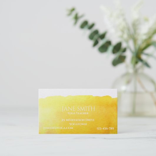 Yoga Teacher Yoga Instructor genezing meditatie Visitekaartje (Staand voorkant)