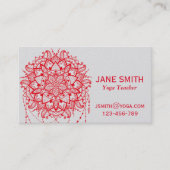 Yoga Teacher Yoga Instructor mandala Visitekaartje (Voorkant)
