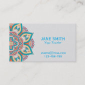 Yoga Teacher Yoga Instructor mandala Visitekaartje (Voorkant)