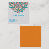 Yoga Teacher Yoga Instructor stijlvol Vierkante Visitekaartje (Voorkant / Achterkant)